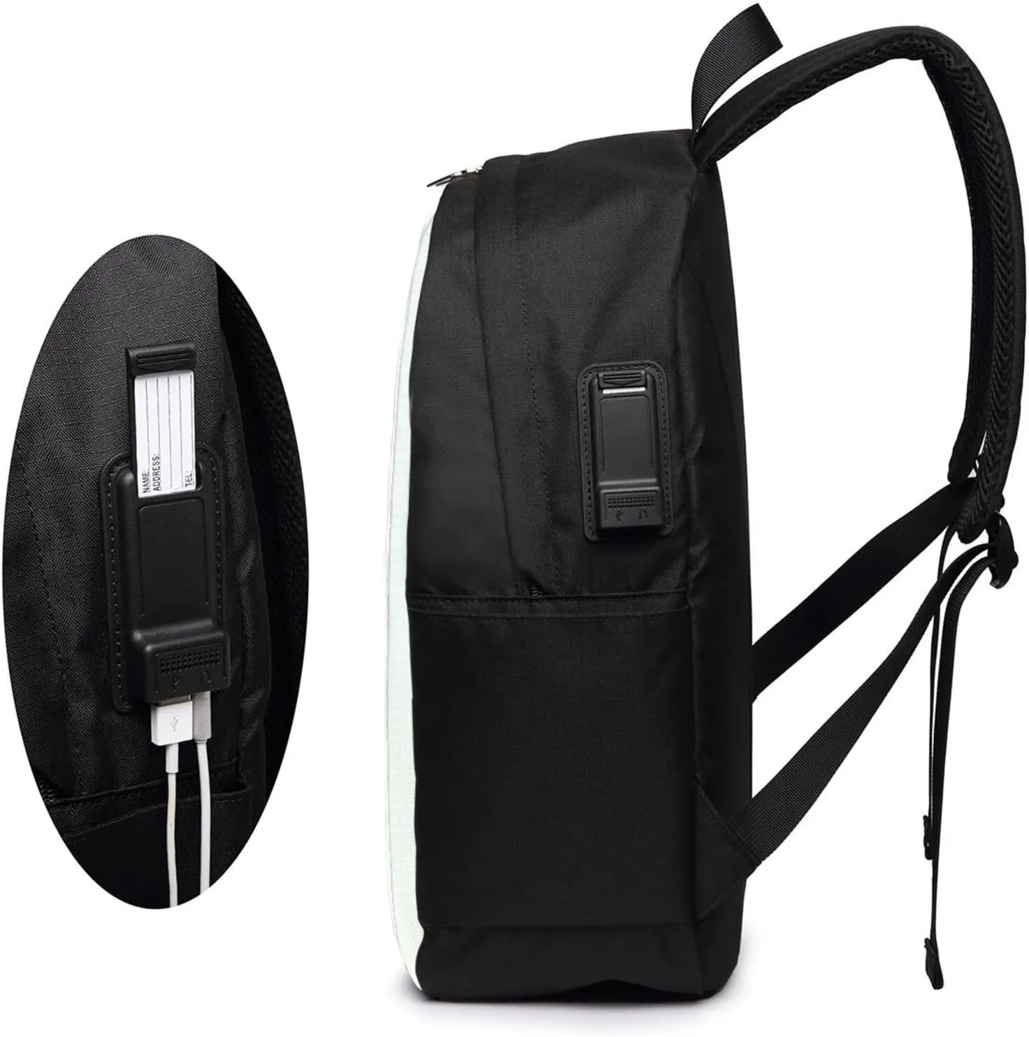 vacsAX Durable Ergonomic Backpack With - Large Capacity With USB Ports - Perfect For Women Men Camellia in bloom