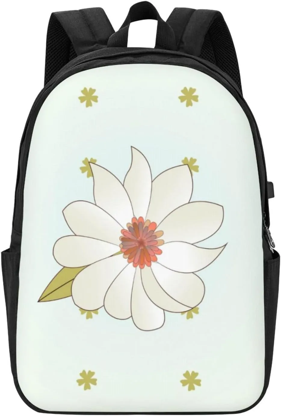 vacsAX Durable Ergonomic Backpack With - Large Capacity With USB Ports - Perfect For Women Men Camellia in bloom