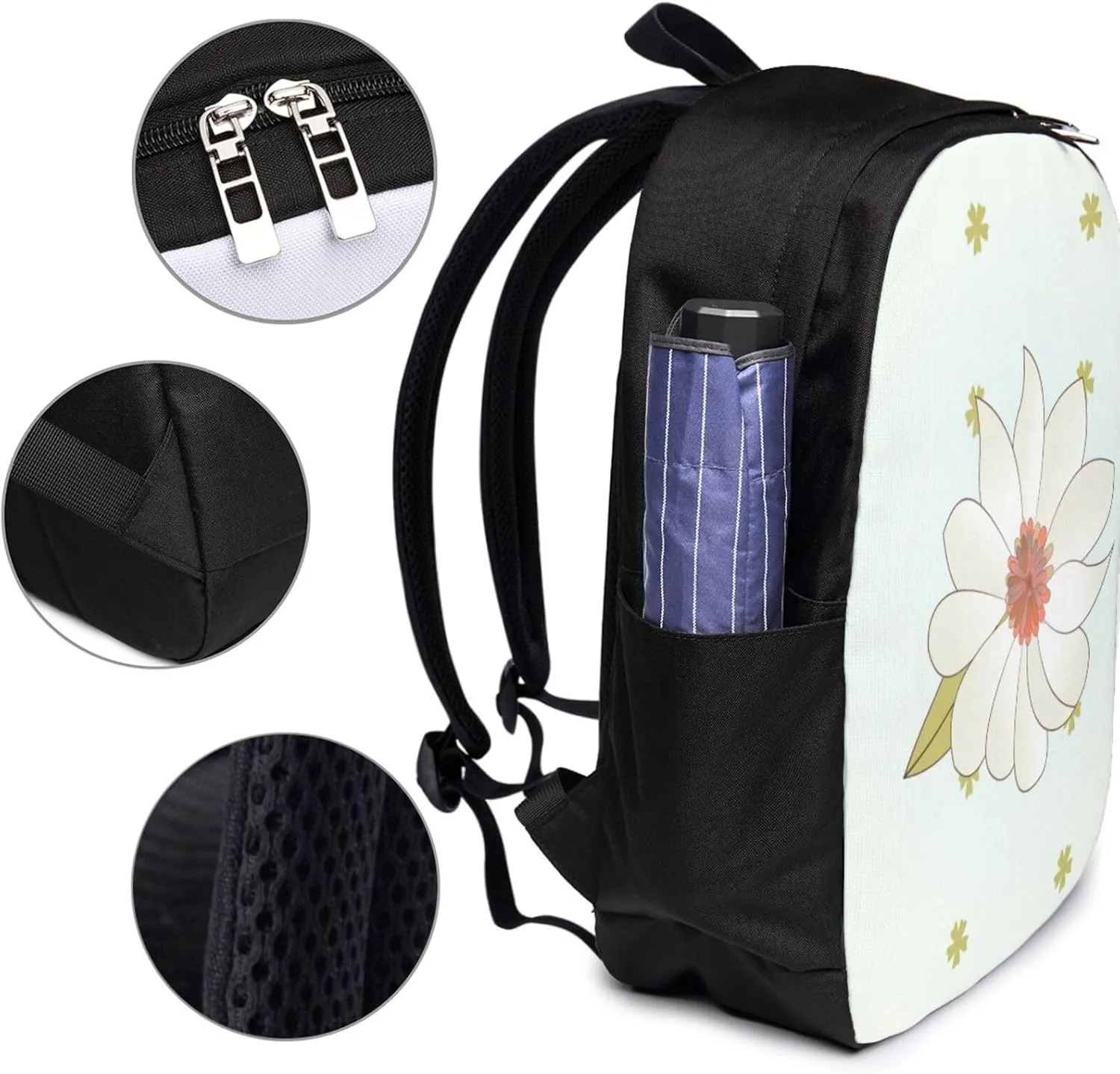 vacsAX Durable Ergonomic Backpack With - Large Capacity With USB Ports - Perfect For Women Men Camellia in bloom
