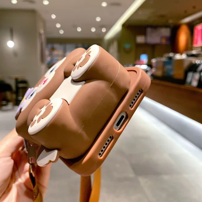 Valentine - 3D Fox Cartoon Crossbody Wallet iPhone Case