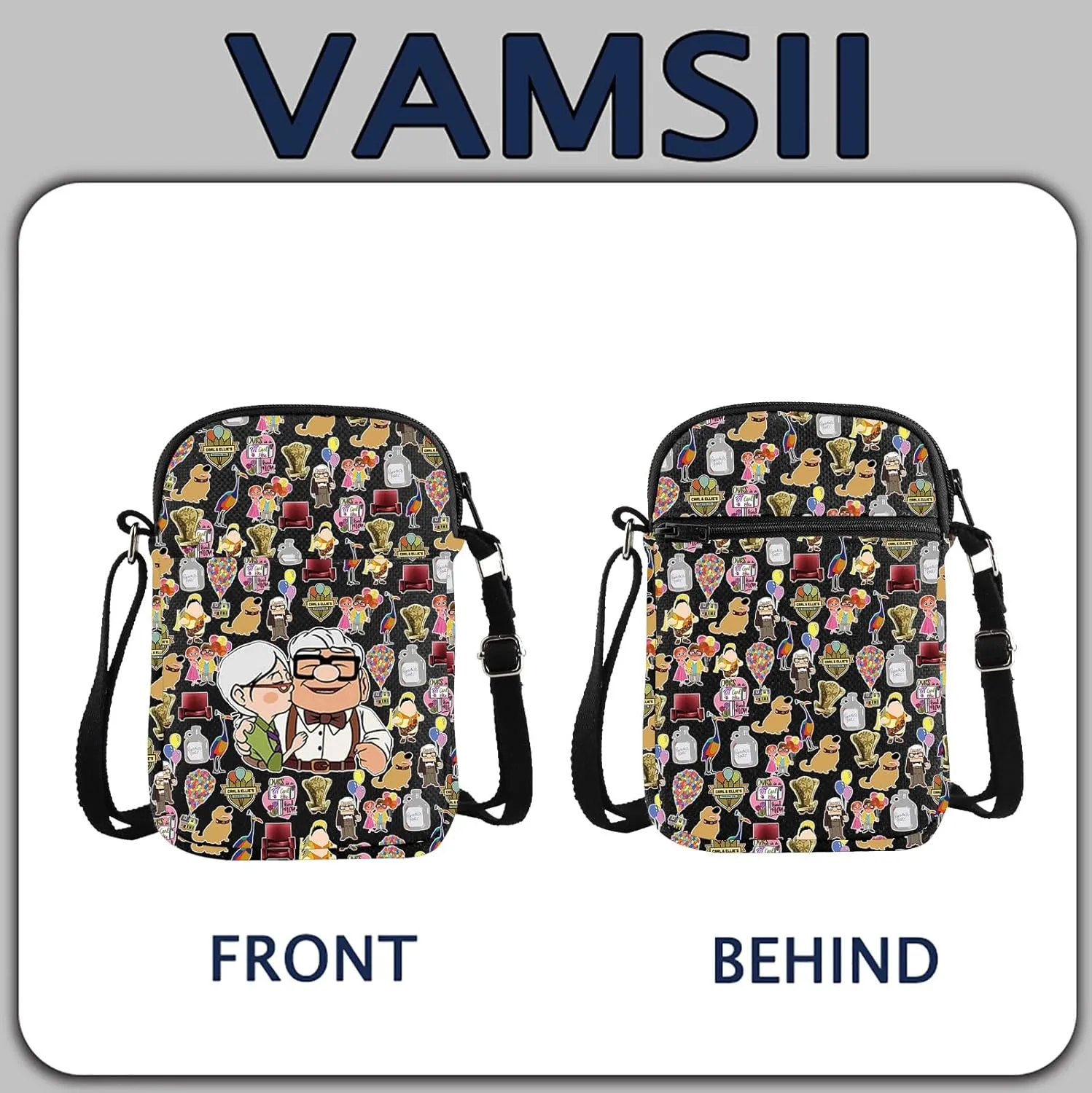 VAMSII Crossbody Bag Movie Merch Carl And Ellie Gift Inspired