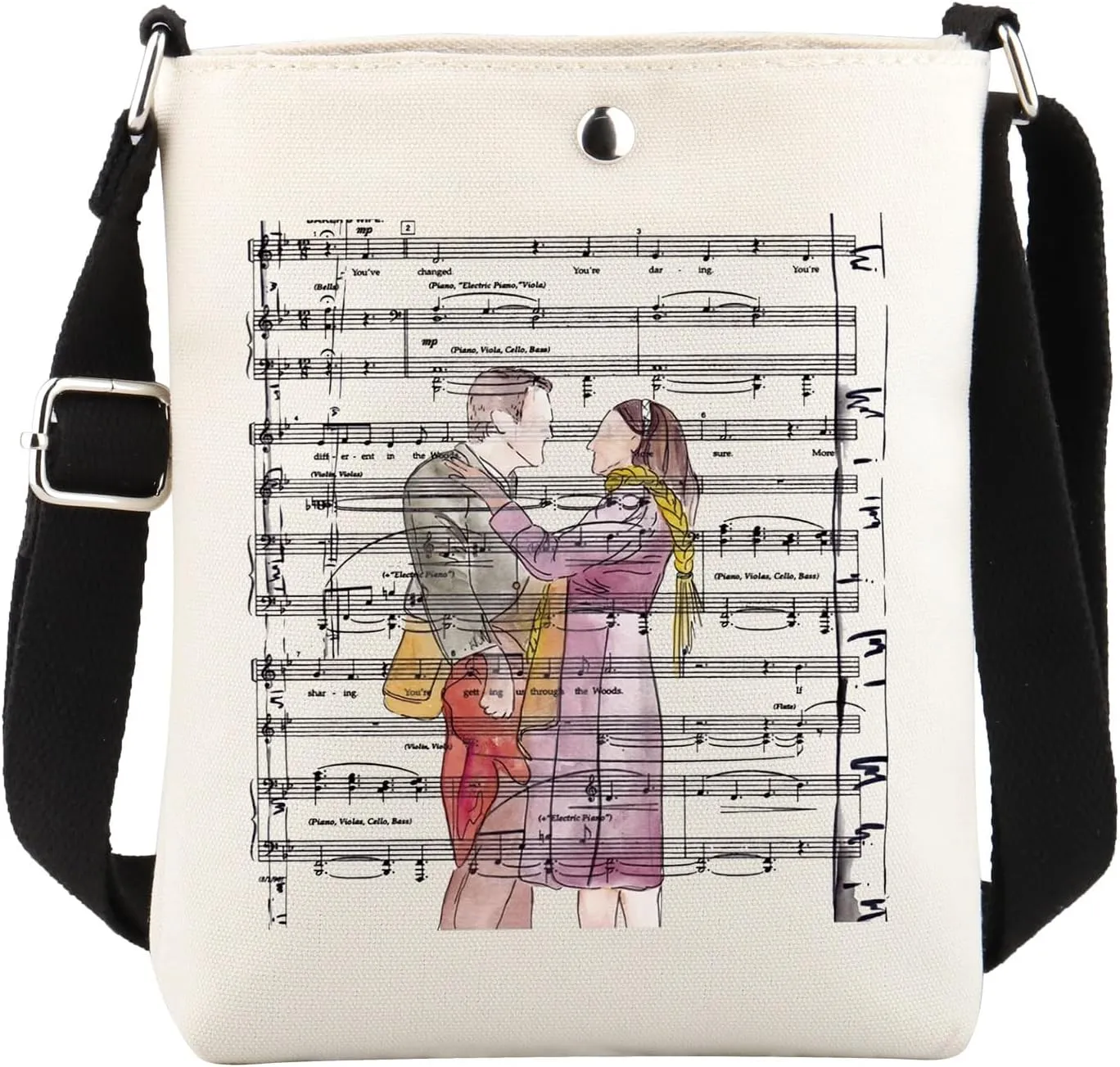 VAMSII Into The W Musical Crossbody Bag Gift For Lover Actor Musical Theater Gift