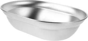 VANZACK Robust Stainless Steel Outdoor Soup Bowl Camping Bowl Handle Large Capacity Microwave-Safe Plate for Outdoor Dining
