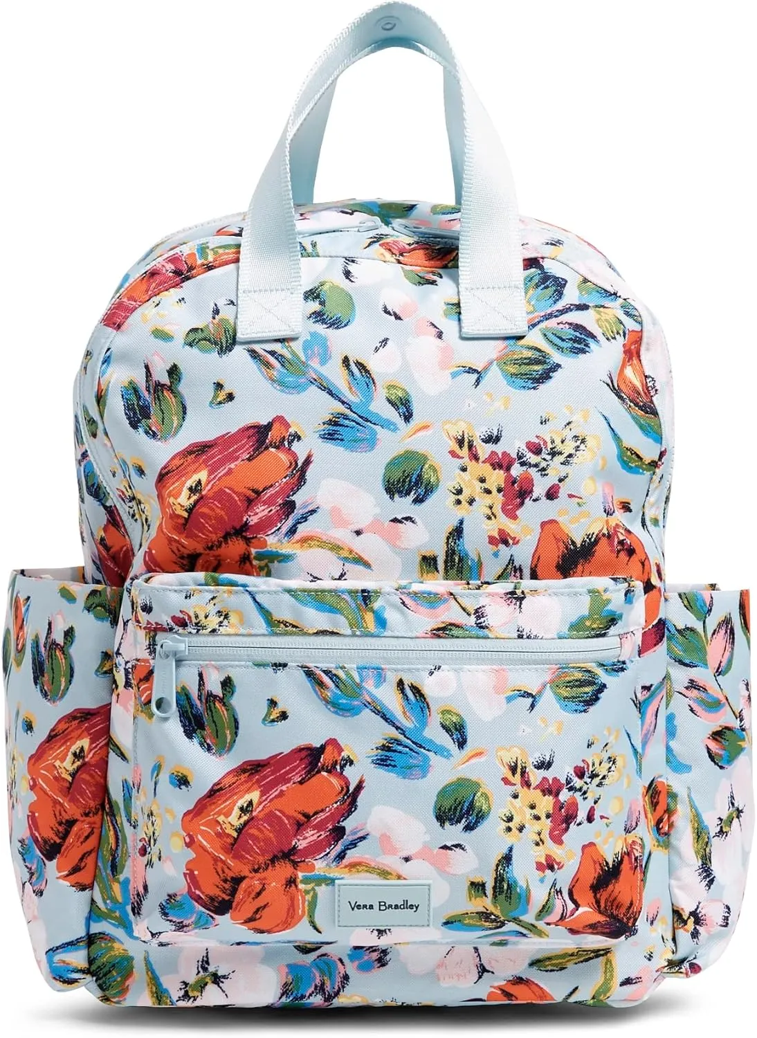 Vera Bradley Women's Recycled Lighten Up Reactive Campus Totepack Backpack, Sea Air Floral, One Size