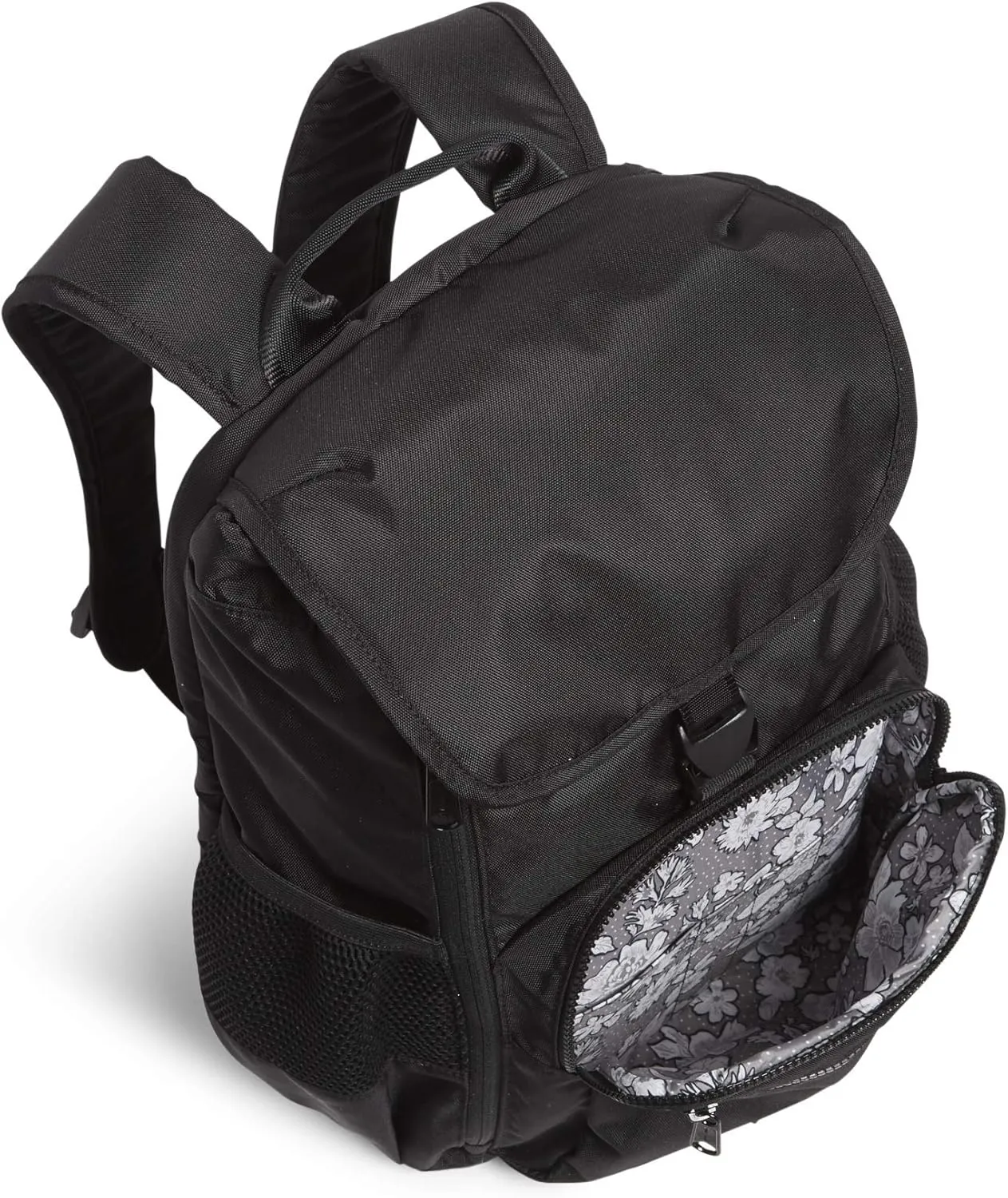 Vera Bradley Women's Recycled Lighten Up Reactive Daytripper Backpack, Black, One Size