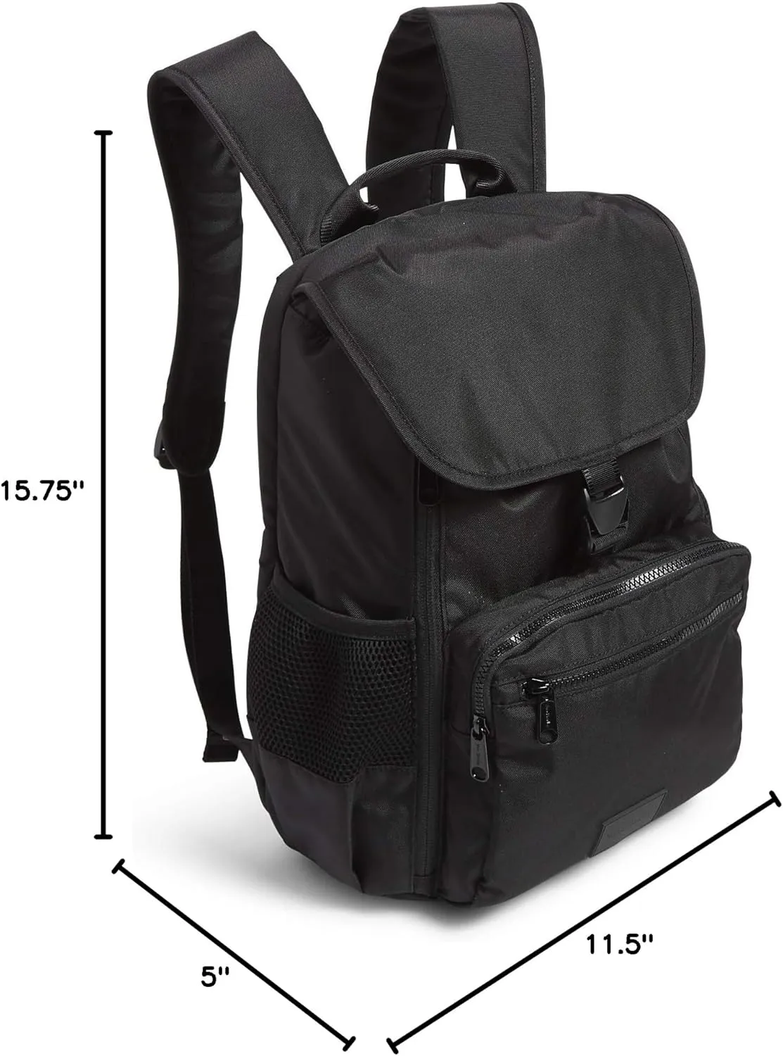 Vera Bradley Women's Recycled Lighten Up Reactive Daytripper Backpack, Black, One Size
