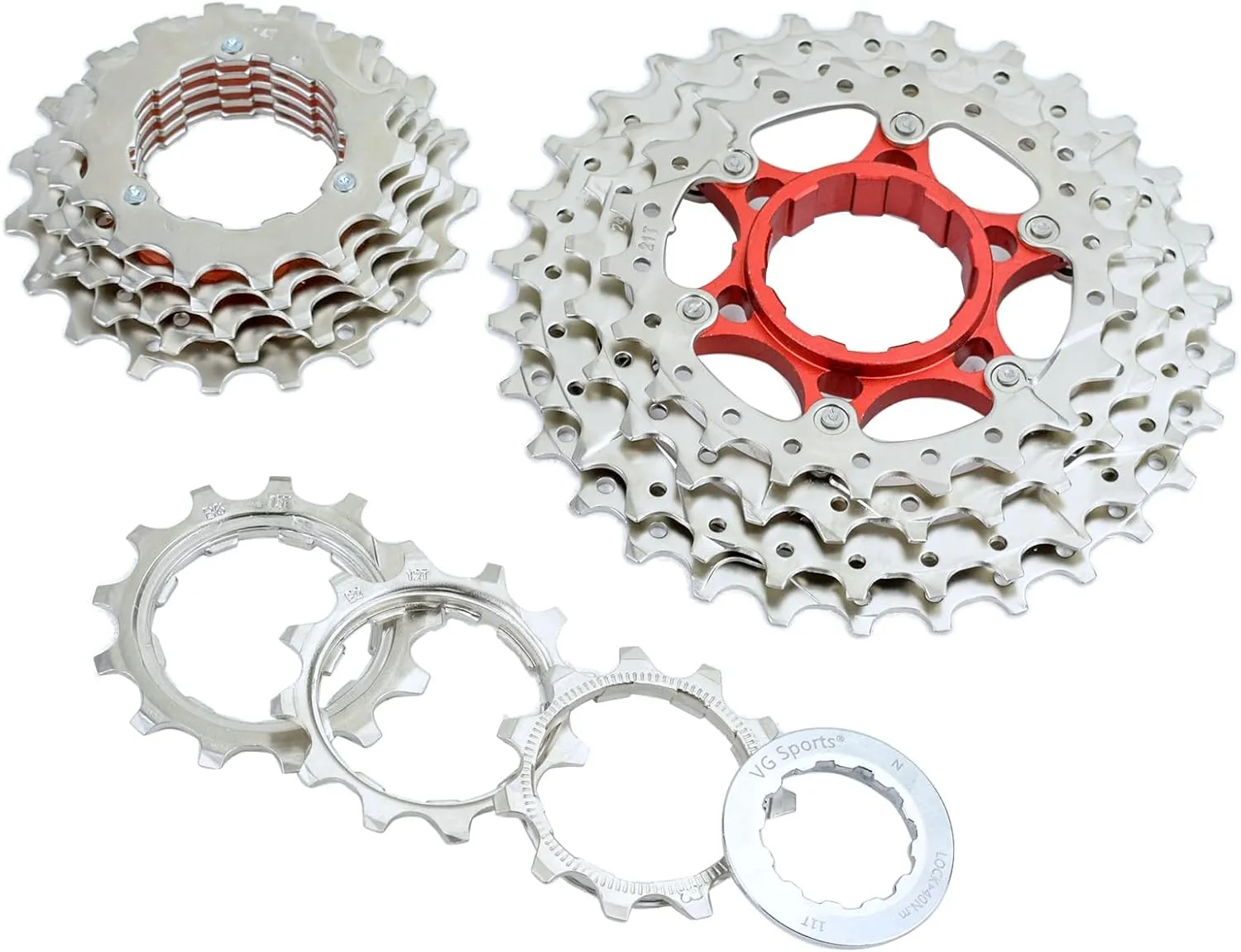 VG SPORTS 12 Speed 11-30T Road Bike Ultra-Light Cassette, Lightweight Aluminum Bracket Bike Cassette