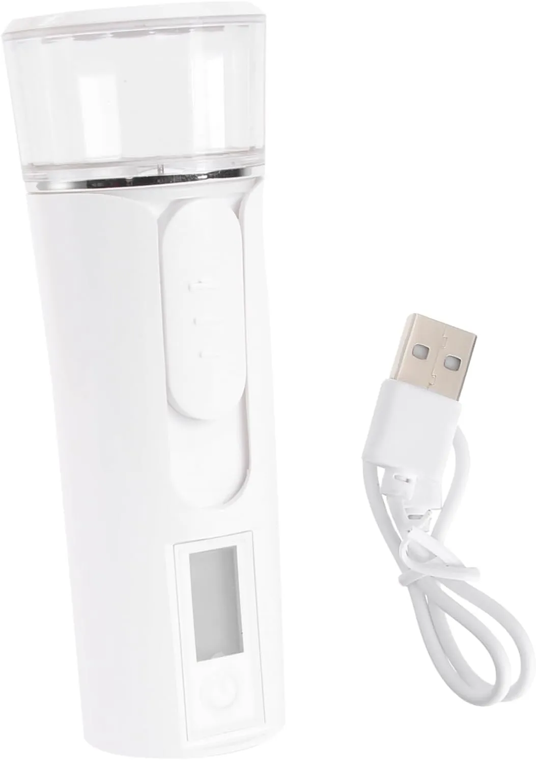 VICASKY 1pc Mini Handheld Nano Facial Mister Moisturizing USB Facial Steamer for Home Office Travel Outdoor Use Easy to Clean Portable Sprayer White