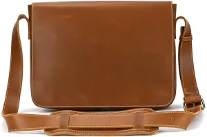 Vintage Crossbody Bag Large Clamshell Briefcase Large Capacity Shoulder Bag