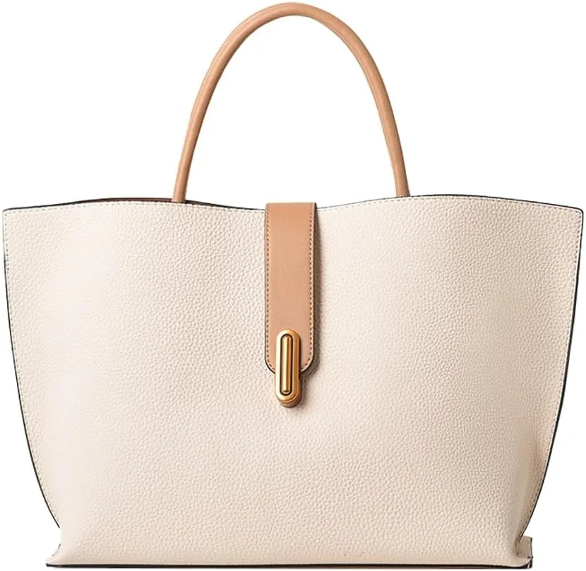 Vintage French Style Large Capacity Tote Bag for Women, Fashionable Retro Shoulder Crossbody Handbag, Casual Everyday Purse