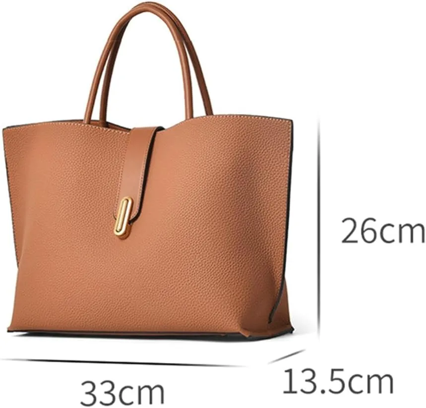 Vintage French Style Large Capacity Tote Bag for Women, Fashionable Retro Shoulder Crossbody Handbag, Casual Everyday Purse