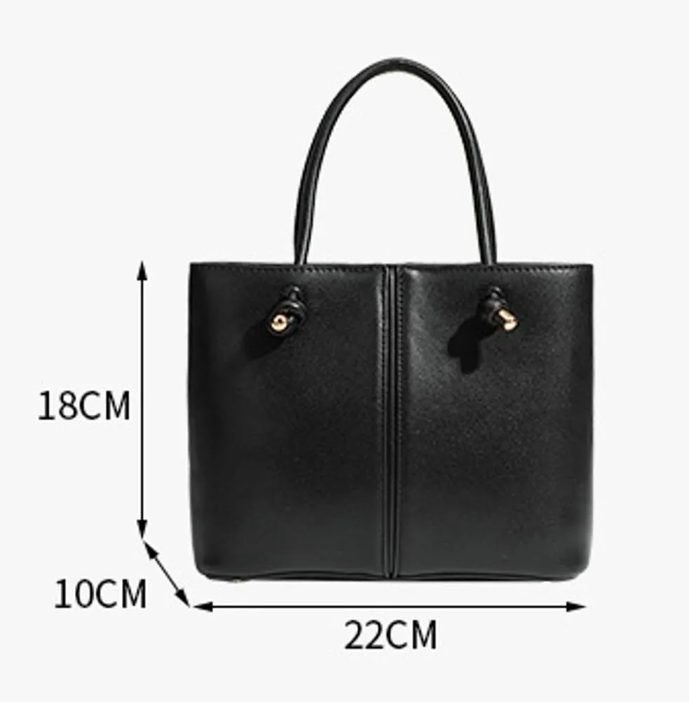 Vintage Knotted Handle Bucket Bag Large Capacity - Single-Shoulder, Crossbody, & Hand Carry Tote Bag
