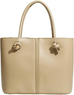 Vintage Knotted Handle Bucket Bag Large Capacity - Single-Shoulder, Crossbody, & Hand Carry Tote Bag