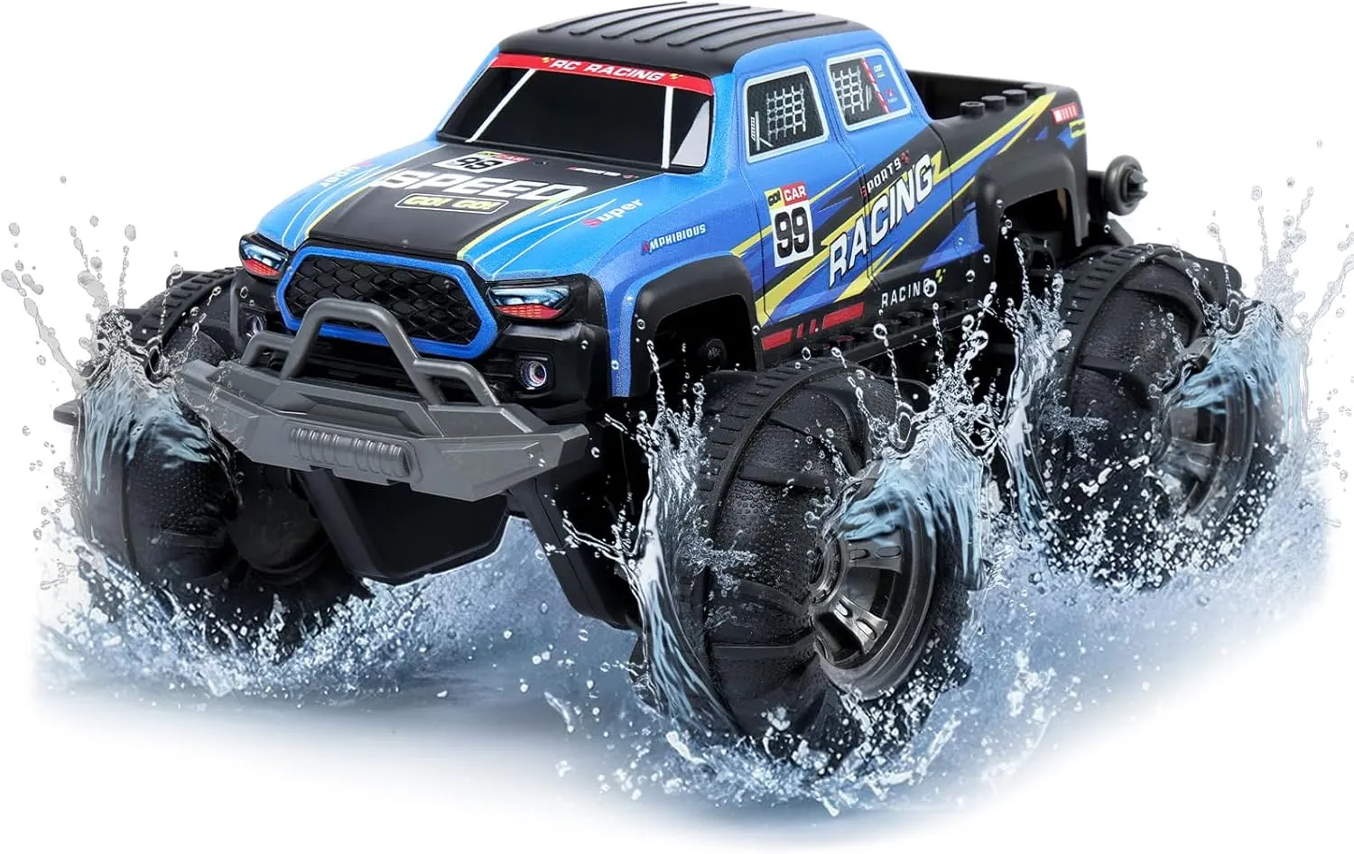 Waterproof Monster Truck Gesture RC Car, 4WD Amphibious Hand Controlled Remote Control Toy for Kids, All-Terrain Off-Road Vehicle for Boys Ages 6-7 8 9 10 11 12 Year Old, Present