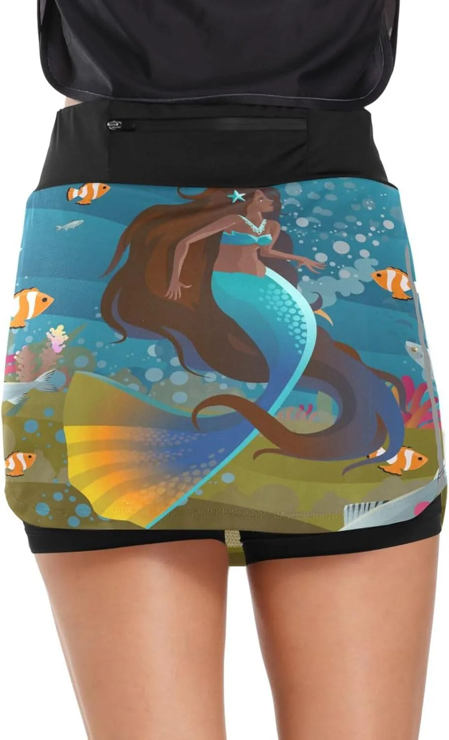 Weeds Leaf Skull Women's Active Performance Skort Lightweight Skirt for Running Tennis Golf Workout Sports