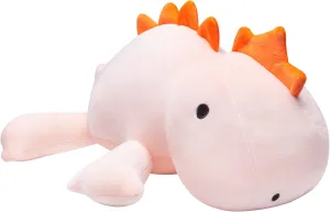 Weighted Dinosaur Stuffed Animals Super Soft Cute Dino Plushie and Throw Pillows,Plush Toys Cartoon Hugging Birthday Gifts for Kids&Adults,Pink,24",3.5lbs