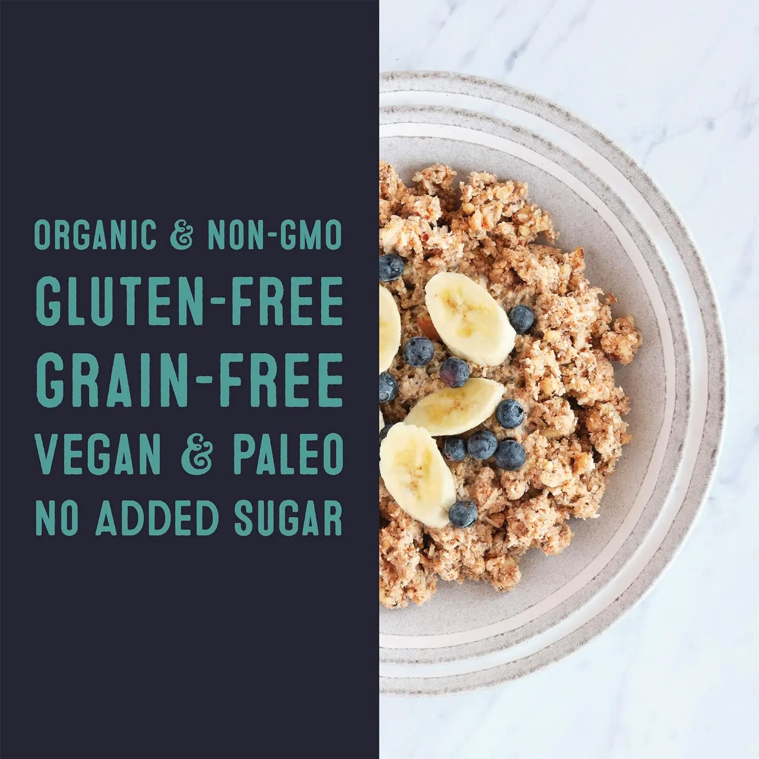 Wella Hot Cereal Oatmeal Alternative, Gluten-Free Breakfast, Grain-Free Paleo Organic Vegan, Protein, Fiber, Variety Pack (5 Count, 1.6 oz. Packets)