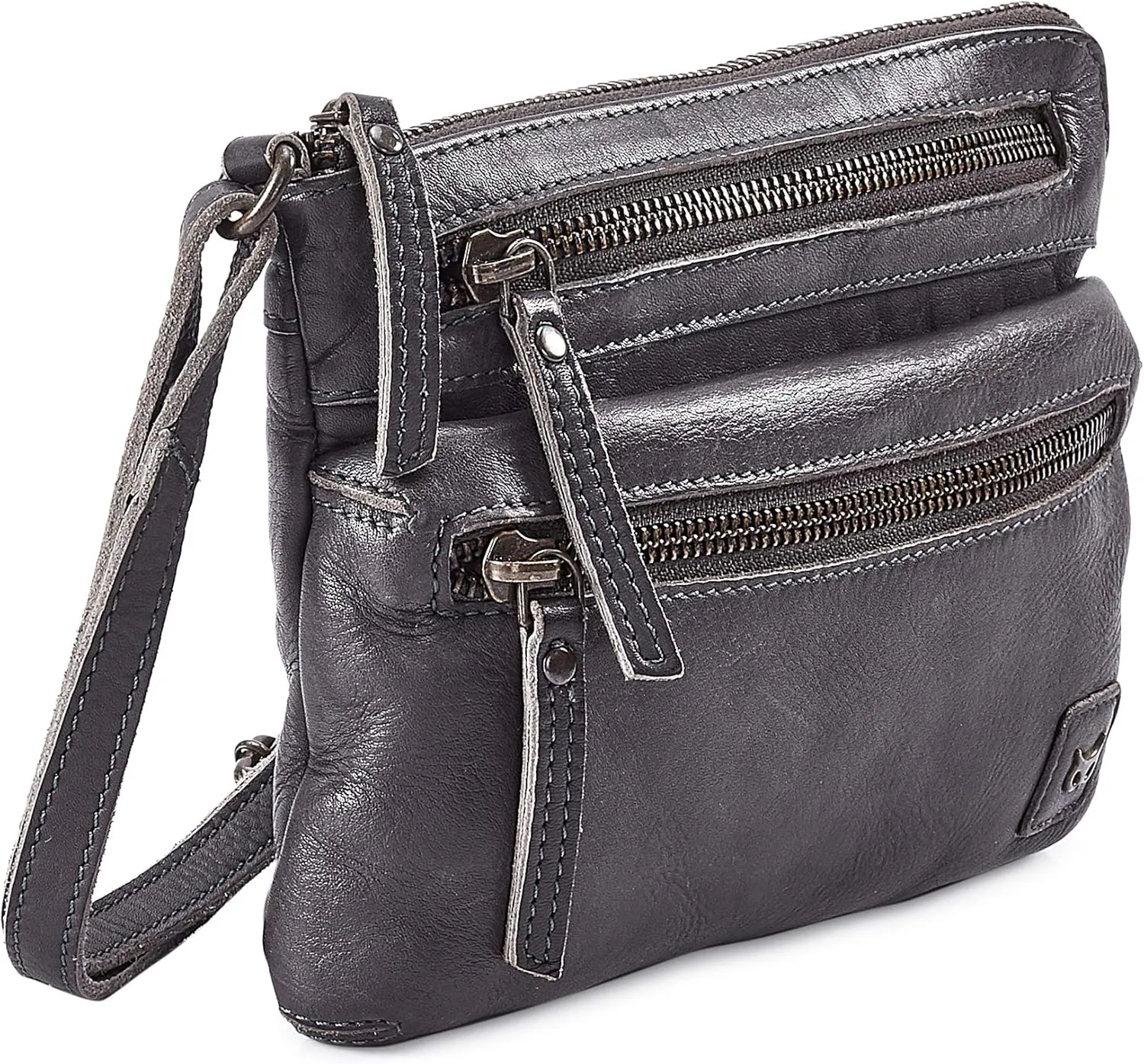 Wise Owl Accessories Small Crossbody Sling Bag Real Leather Purse for Women Crossover Trendy Shoulder Handbag