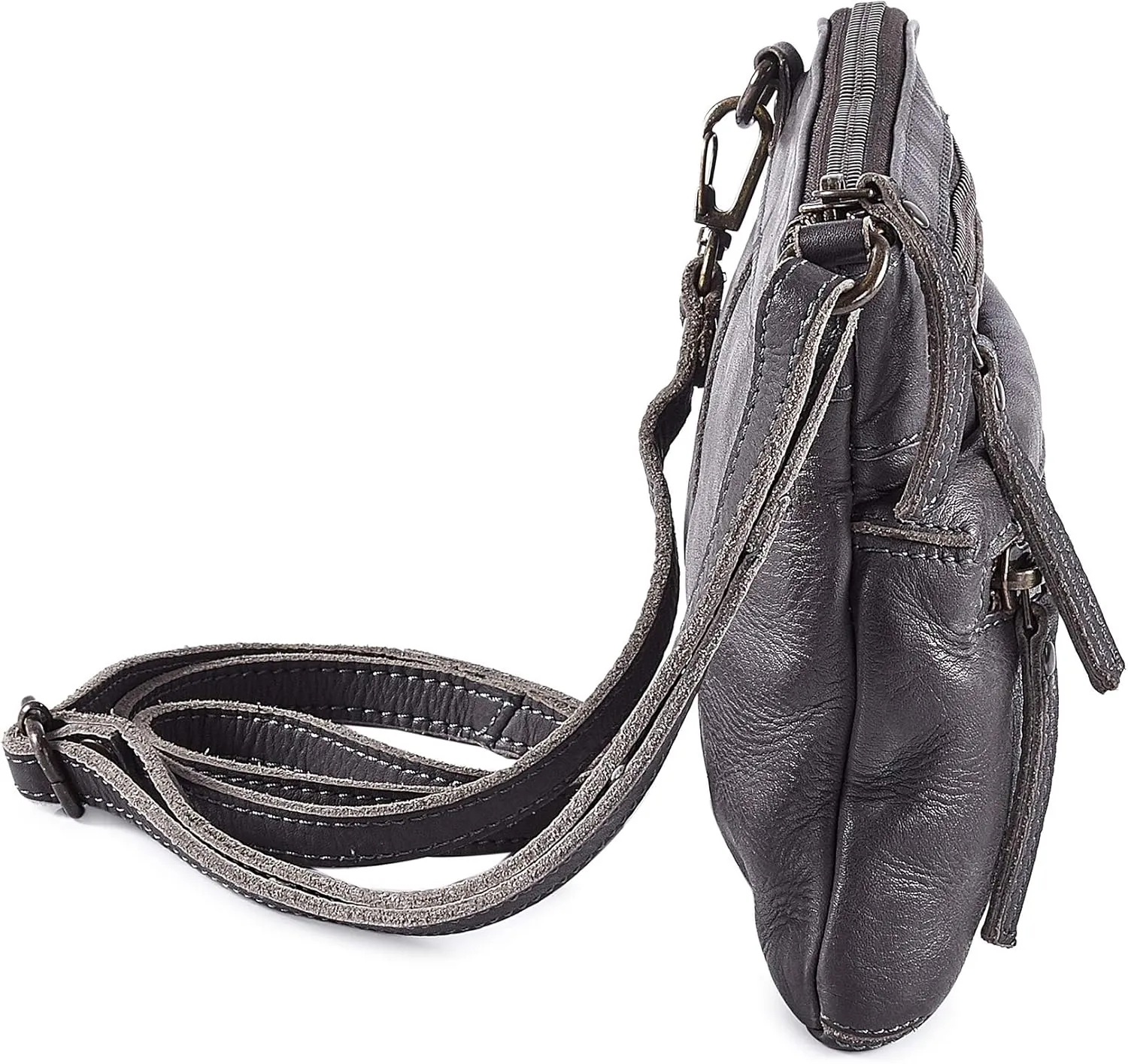 Wise Owl Accessories Small Crossbody Sling Bag Real Leather Purse for Women Crossover Trendy Shoulder Handbag