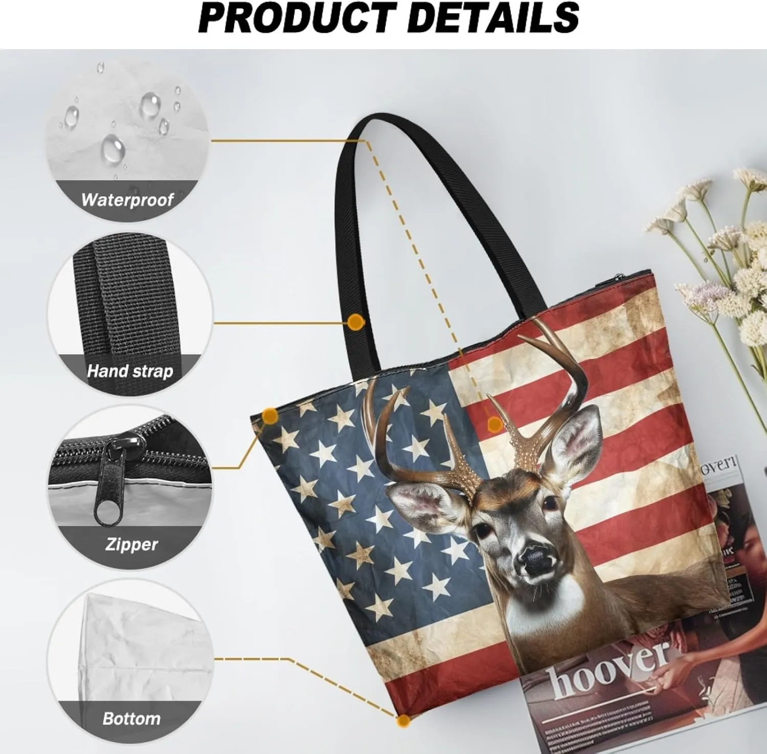 Woman Laies Handbag Dupont Paper Tote Bag for Mother