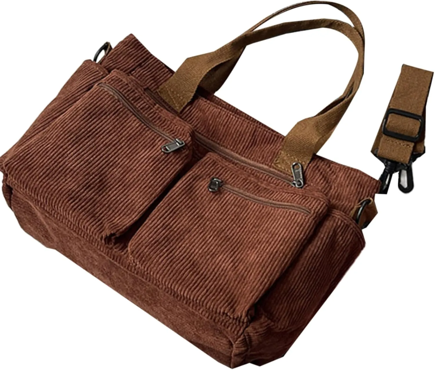 Women Corduroy Shoulder Bag Fashion Cord Handbag Large Capacity Crossbody Bag Shopping Bag Korean Styles Messengers Bag