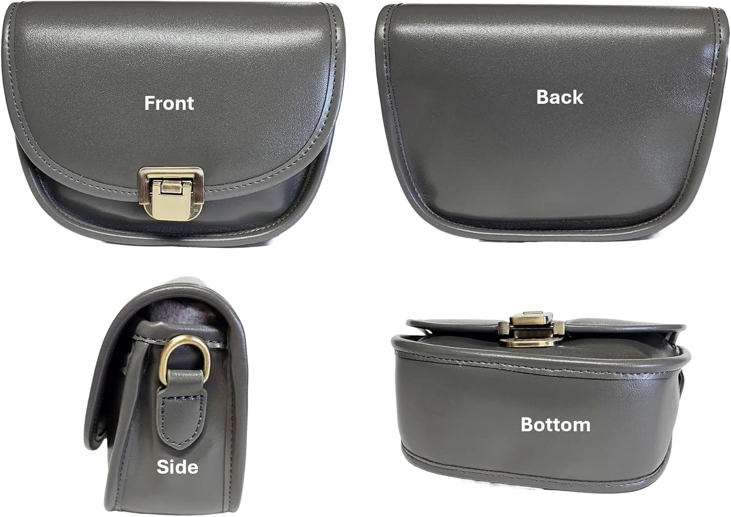 Women Genuine Cow Leather Mini Small Crossbody Shoulder Bag with 2 Detachable Adjustable Straps