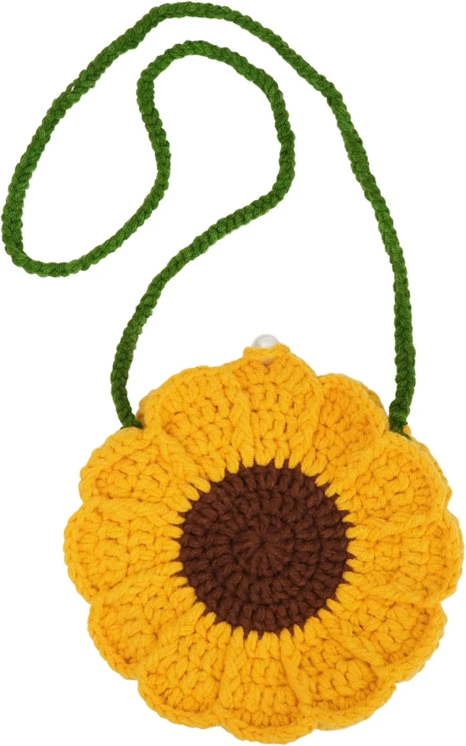 Women Girls Mini Flower Cotton Crochet Crossbody Shoulder Bag Handbag Purse