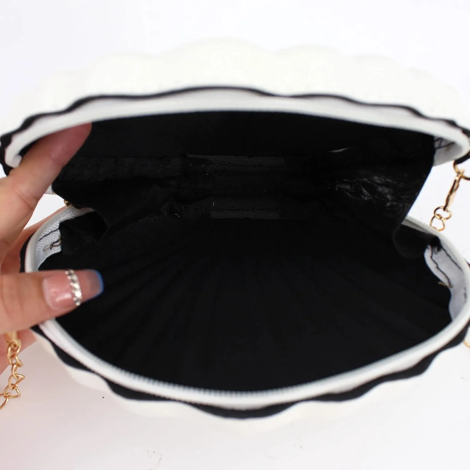 Women Mini Seashell Evening Clutch Handbag Cross-body Bag Shoulder Bag