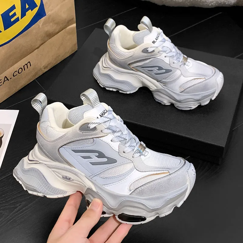 Women's & Men's Catwalk Dad Fashionable Breathable Distressed Platform Casual Shoes