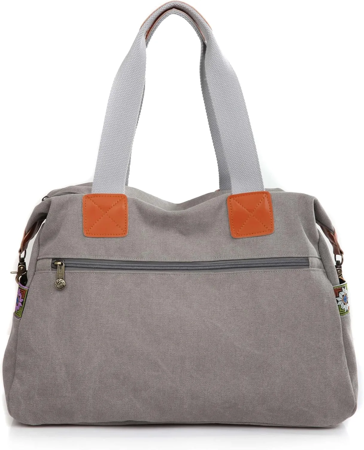 Women’s Canvas Vintage Boho Embroidery Crossbody Shoulder Handbag With Multi Pockets