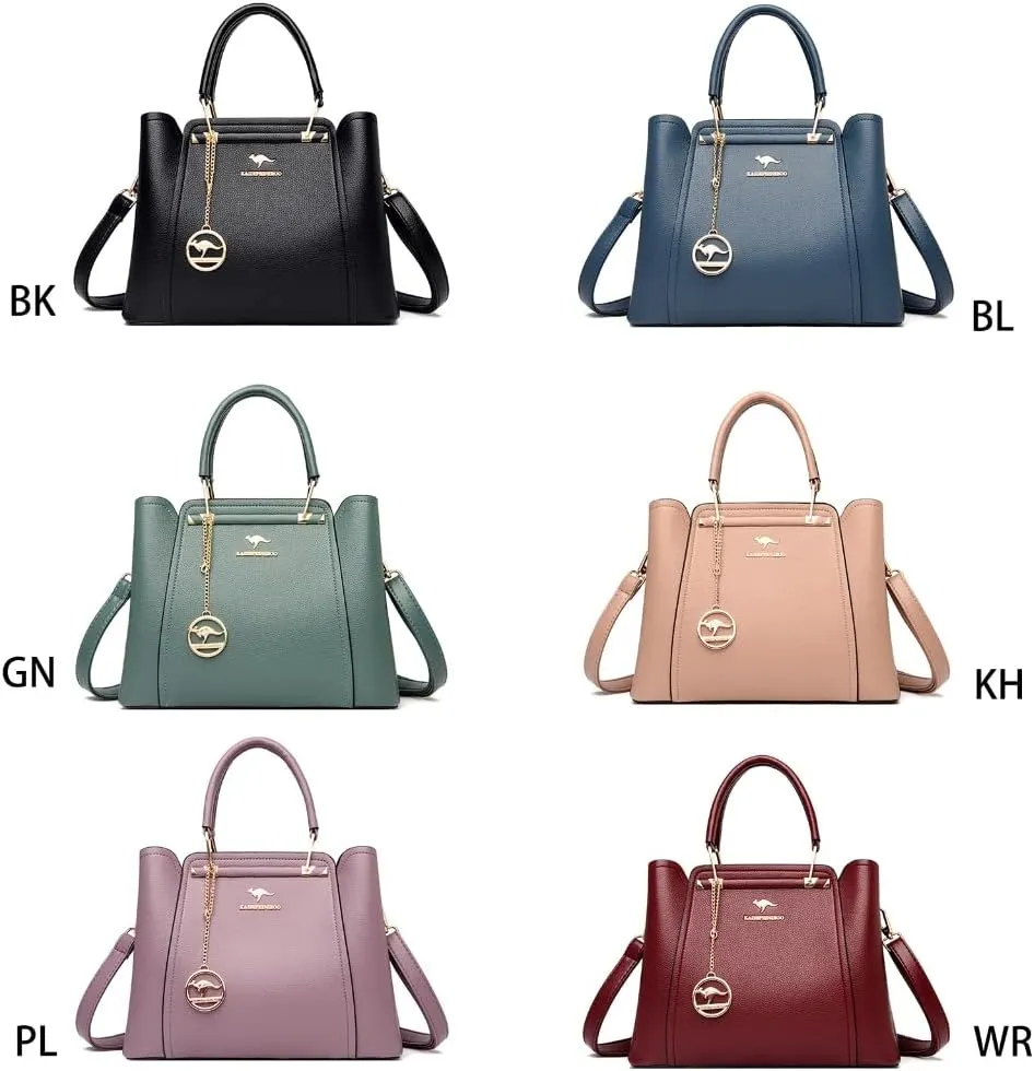 Women's Crossbody Bag Luxury 3 Layers Shoulder Bags PU-Leather Handbags Large Capacity Bag Autumn Winter Dating Bag