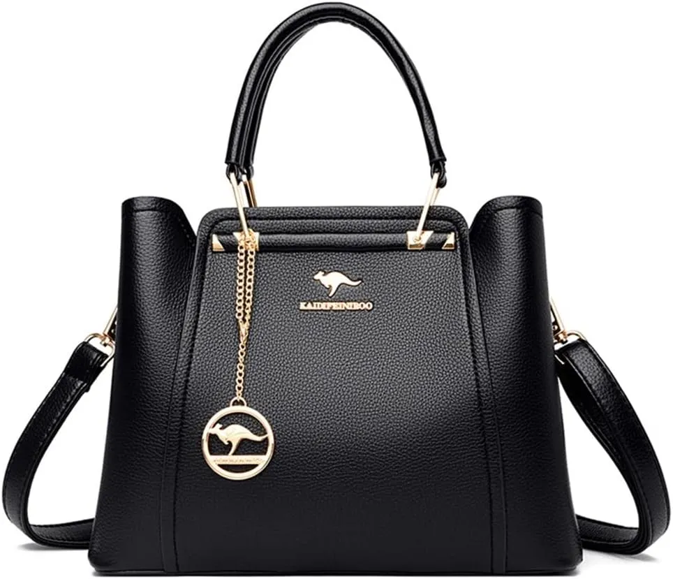 Women's Crossbody Bag Luxury 3 Layers Shoulder Bags PU-Leather Handbags Large Capacity Bag Autumn Winter Dating Bag