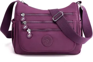 Women's crossbody bag, multi-pocket nylon cloth bag, large capacity commuter bag, shoulder bag