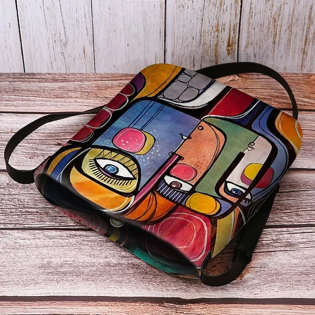 Women's Crossbody Bag Shoulder Bag Fluffy Bag Polyester Outdoor Daily Holiday Print Large Capacity Lightweight Durable Character