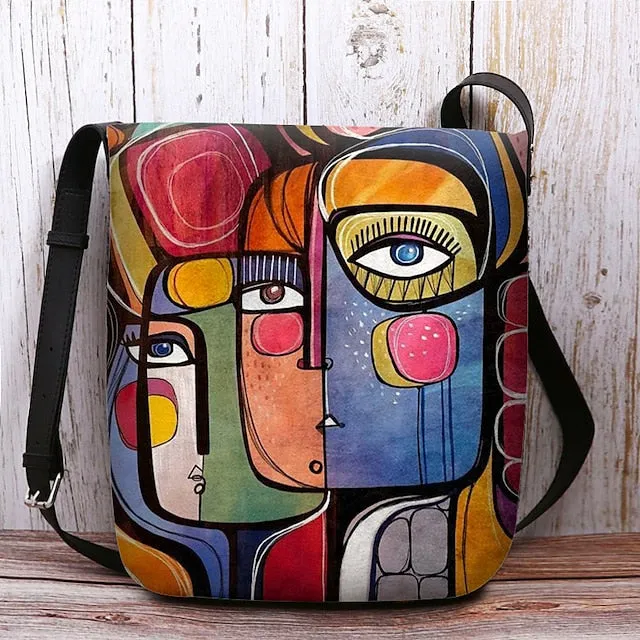 Women's Crossbody Bag Shoulder Bag Fluffy Bag Polyester Outdoor Daily Holiday Print Large Capacity Lightweight Durable Character