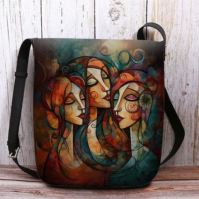 Women's Crossbody Bag Shoulder Bag Fluffy Bag Polyester Outdoor Daily Holiday Print Large Capacity Lightweight Durable Character