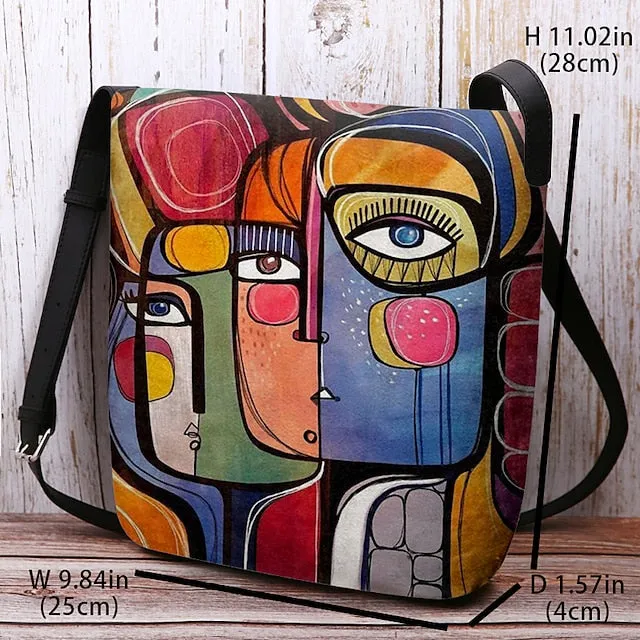Women's Crossbody Bag Shoulder Bag Fluffy Bag Polyester Outdoor Daily Holiday Print Large Capacity Lightweight Durable Character