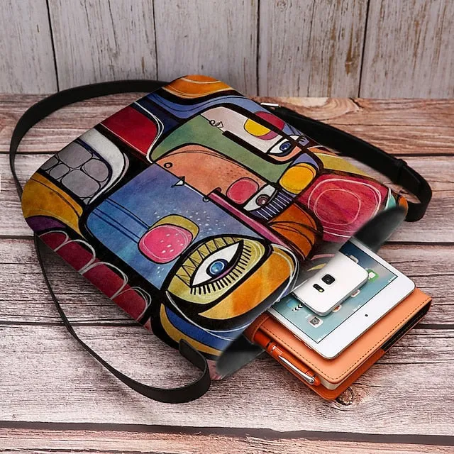 Women's Crossbody Bag Shoulder Bag Fluffy Bag Polyester Outdoor Daily Holiday Print Large Capacity Lightweight Durable Character