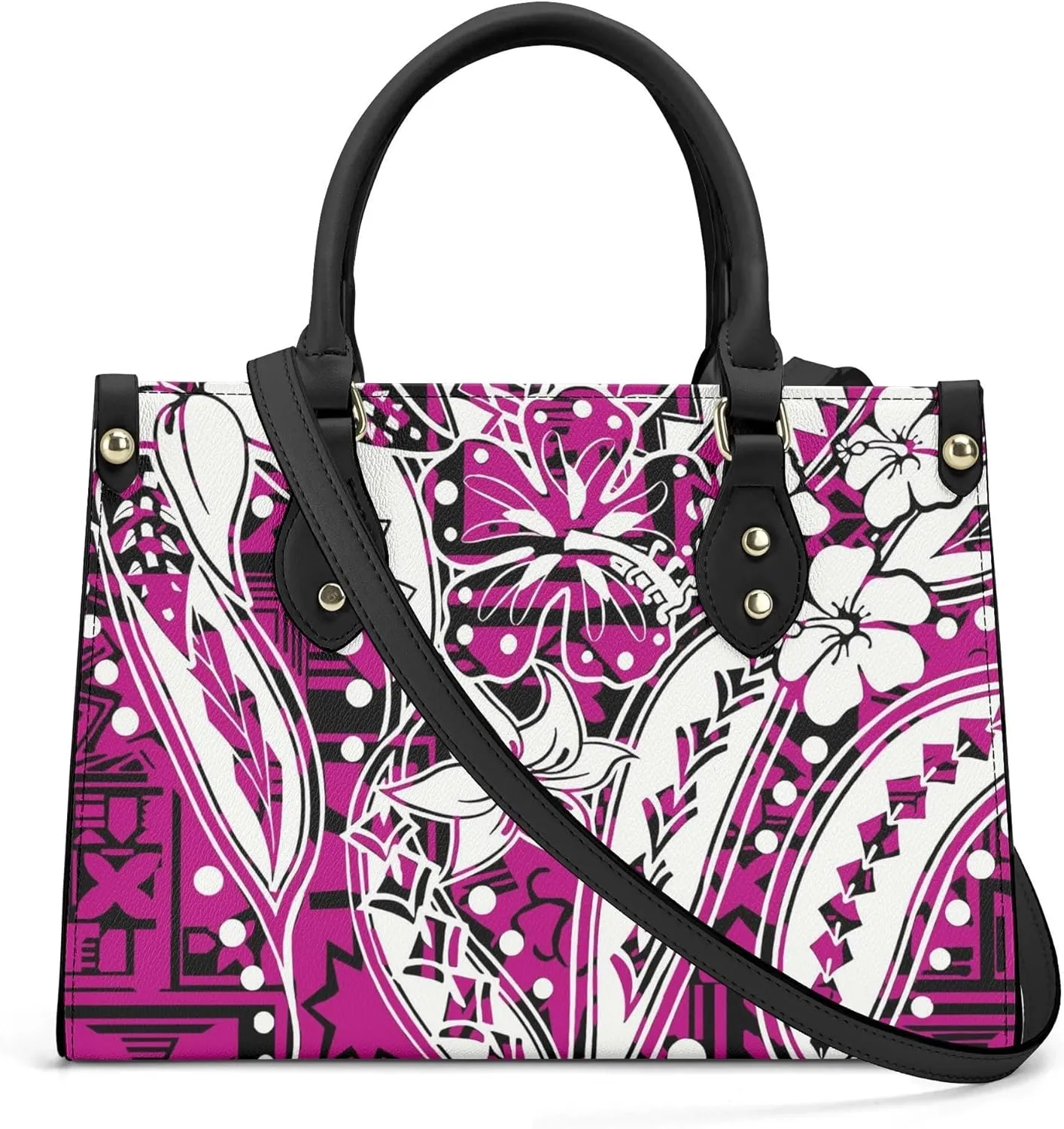 Women'S Crossbody Bag Square Tote Large Capacity Shoulder Bag Polynesian Hawaiian Pattern Custom Women'S Bag