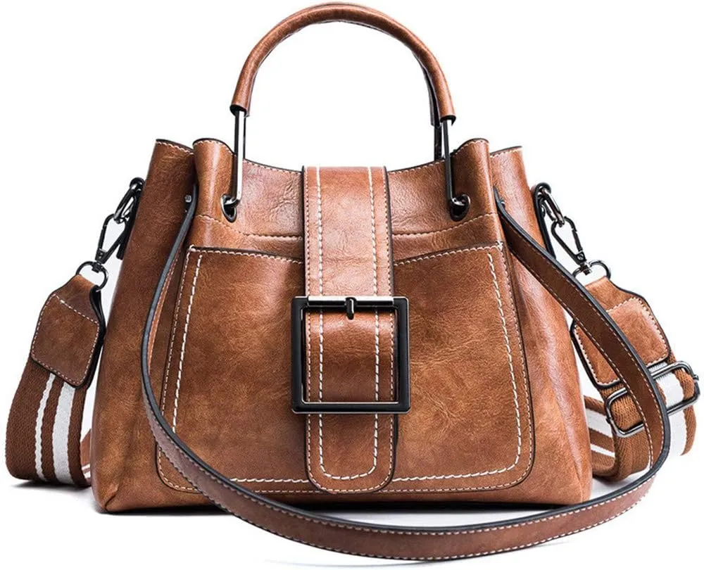 Womens Handbag Large Capacity, PU Leather Satchel Purse, Tote Crossbody Shoulder Bag