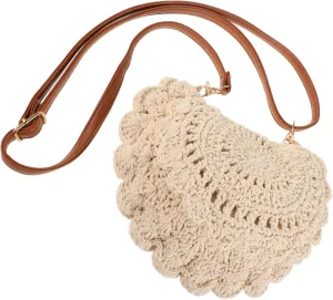 Women's Handwoven Crossbody Bag Woven Shoulder Bag for Women Adjustable Belt