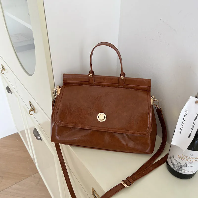 Women's Large Capacity Retro Autumn Versatile High Quality Daily Commuter Crossbody Bags