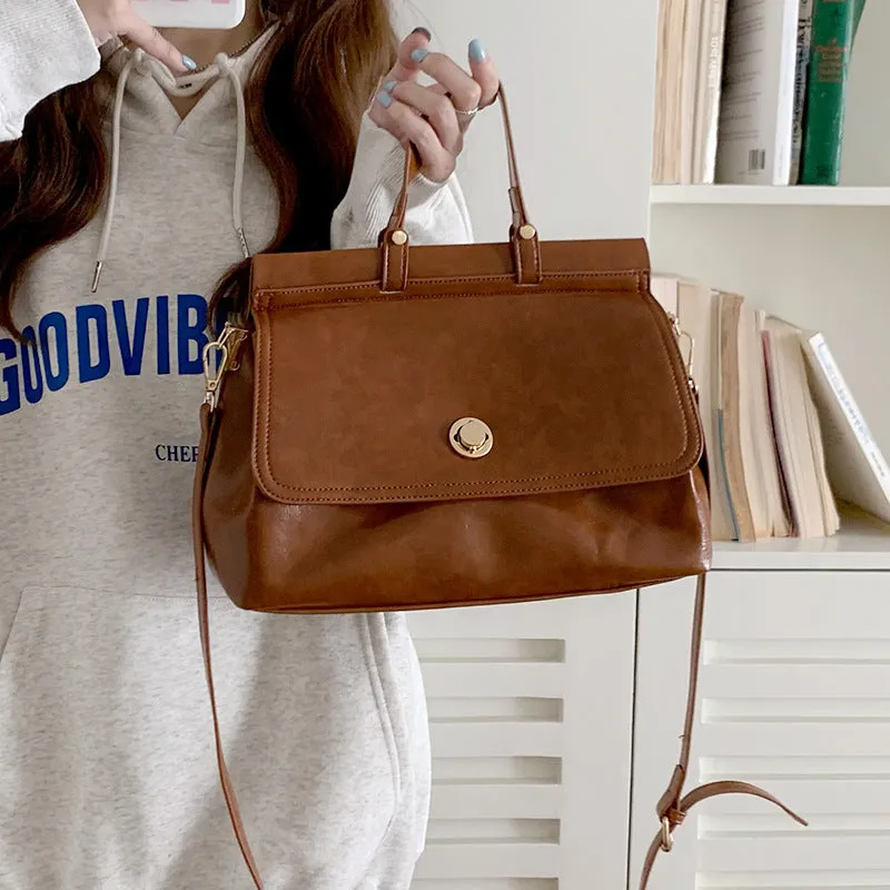 Women's Large Capacity Retro Autumn Versatile High Quality Daily Commuter Crossbody Bags