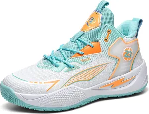 Women's Men's High-Top Basketball Shoes Breathable Anti-Slip and Wear-Resistant Soles Running Shoes Graffiti Design Fashionable Sports Shoes