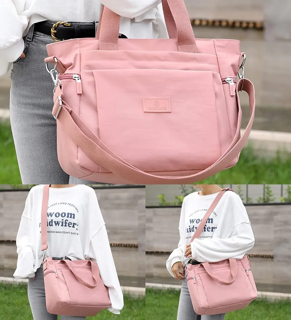 Women's Nylon Handbags Shoulder Bags Ladies Casual Top Handle Handbag Shopper Tote Purse