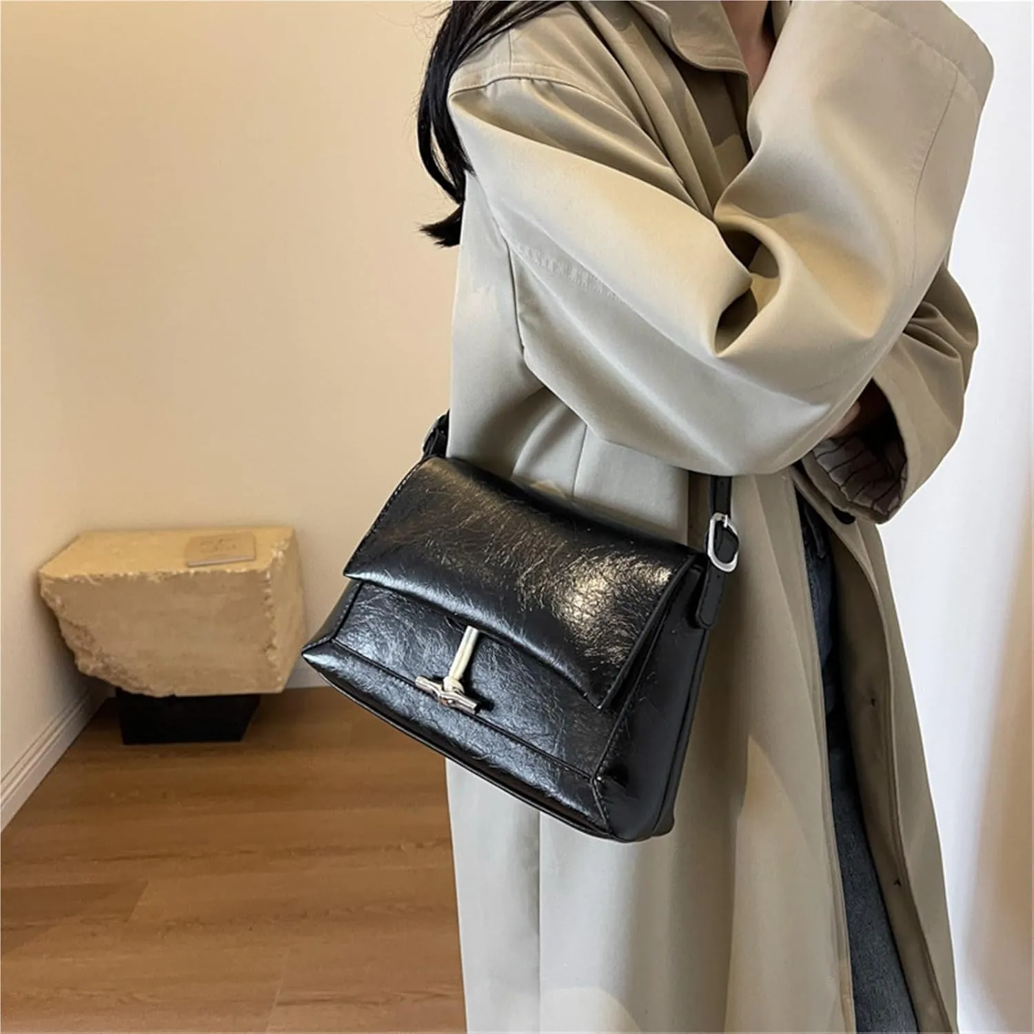 Women's oil shoulder bag crossbody bag