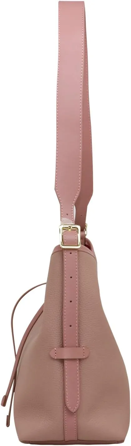 Women's Pleated Cowhide Single Shoulder Crossbody Bag