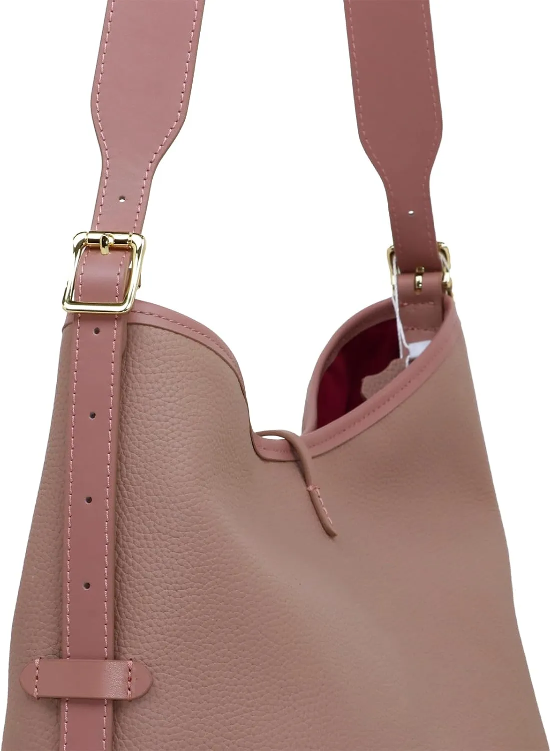 Women's Pleated Cowhide Single Shoulder Crossbody Bag