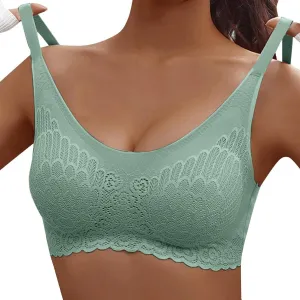 Women's Sleep Wireless Everyday Bra Plus Size Comfort Sports Vest Bra Without Steel Breathable Cool Lightly Sports Bra
