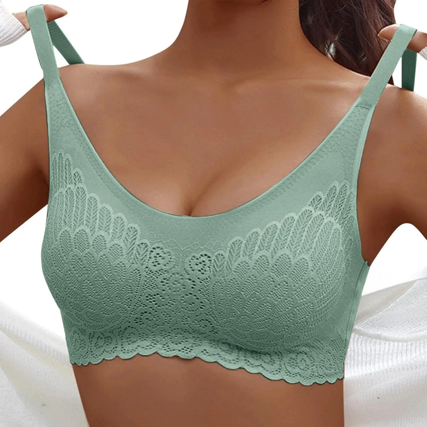 Women's Sleep Wireless Everyday Bra Plus Size Comfort Sports Vest Bra Without Steel Breathable Cool Lightly Sports Bra